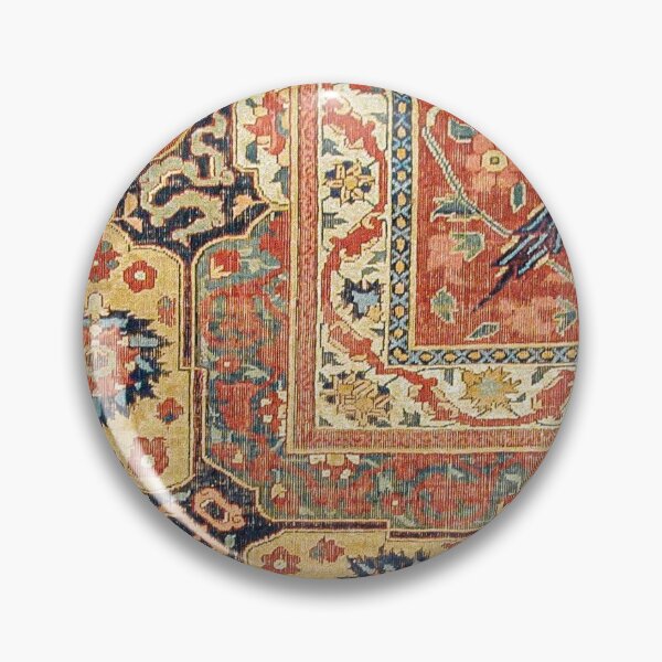 Item preview, Indian Trellis II // 17th Century Ornate Medallion Red Blue Green Flowers Leaf Colorful Rug Pattern designed and sold by vintagepatterns.