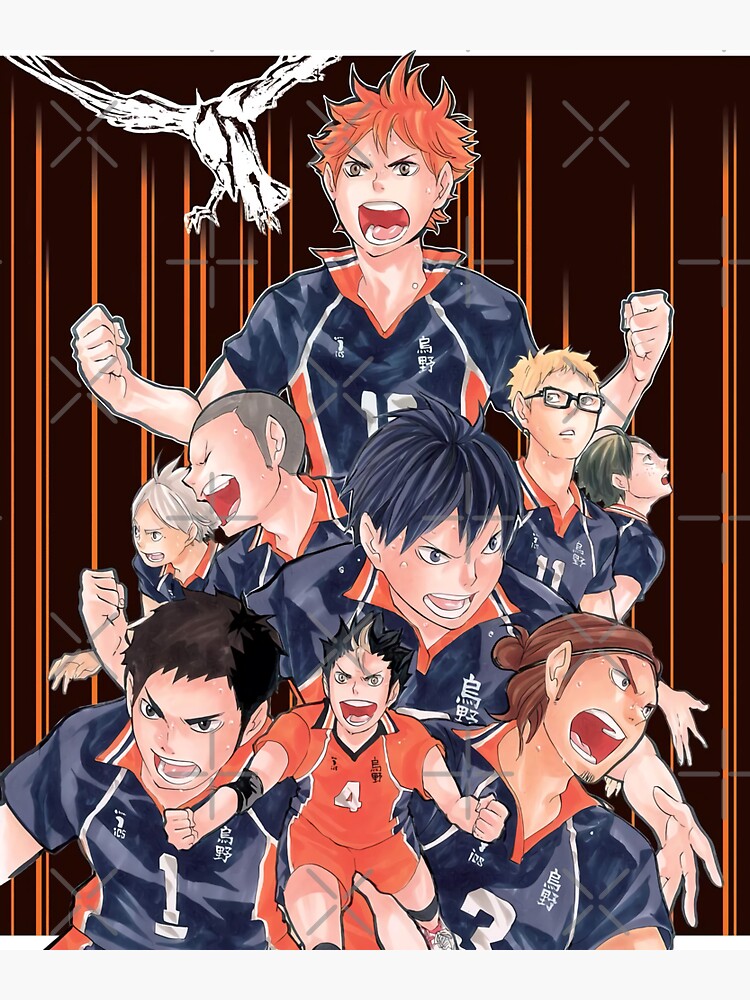 Haikyuu Karasuno Team Painting Sticker By Shimdave Redbubble