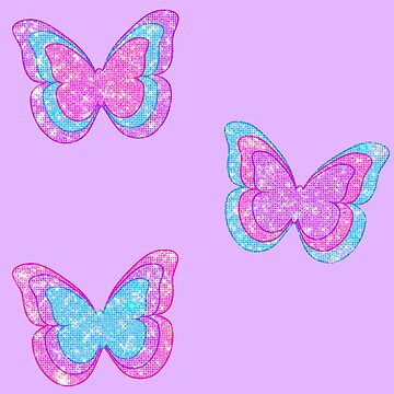 Artwork thumbnail, y2k sparkly butterflies by disco dottie