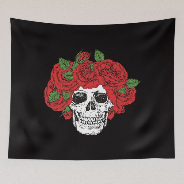 Item preview, A Skull With A Headdress Of Roses designed and sold by ozumdesigns.