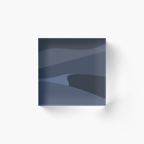 Minimalist Desert At Night Acrylic Block