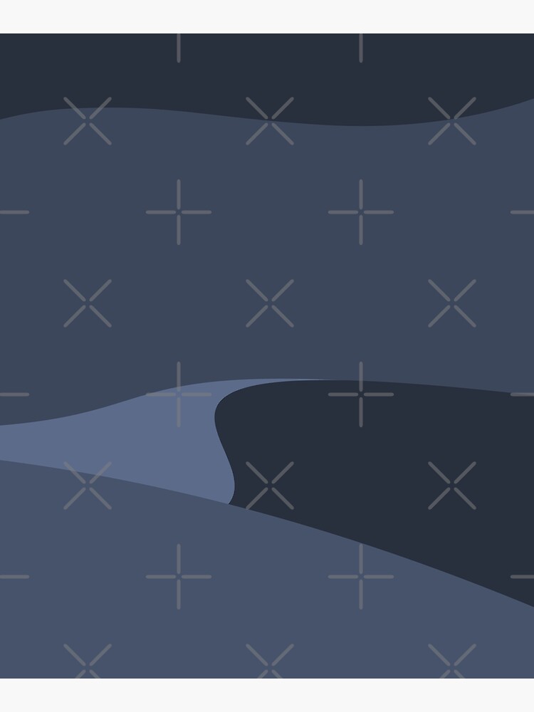 Minimalist Desert At Night by RyanDraws