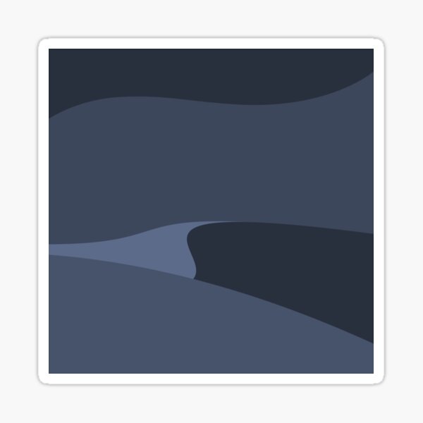 Minimalist Desert At Night Sticker