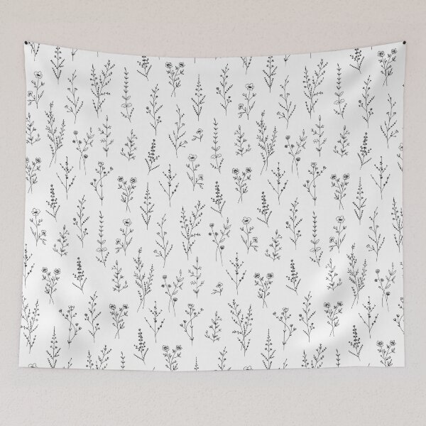 Item preview, Tiny New Wildflowers - White designed and sold by Anis Illustration.