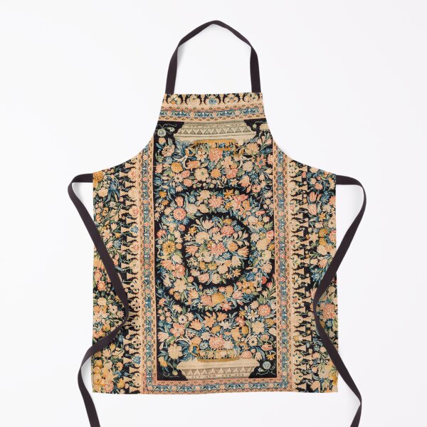 Item preview, Lourve Carpet // 17th Century French Blue Pink Green Yellow Colorful Ornate Accent Rug Pattern designed and sold by vintagepatterns.