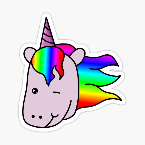 PET ME - Cute Wink Unicorn' Sticker