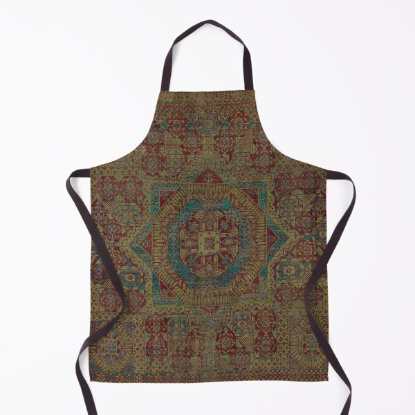 Item preview, Mediterranean Medallion I // 15th Century Dark Colorful Kaleidoscope Sapphire Blue Red Rug Pattern designed and sold by vintagepatterns.