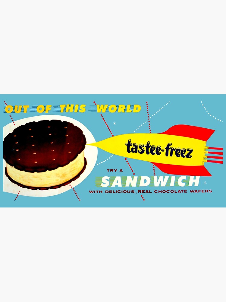 "TASTEE FREEZ ICE CREAM SANDWICH ADVERT" Photographic Print for Sale by