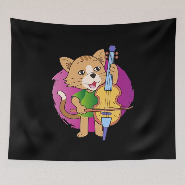 Item preview, Cello Cat Violin Violin Musicians designed and sold by MooonTees.