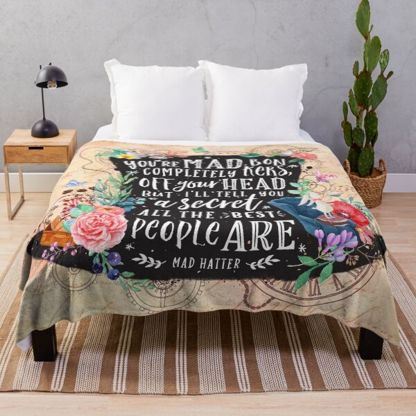 Mad Hatter Throw Blanket