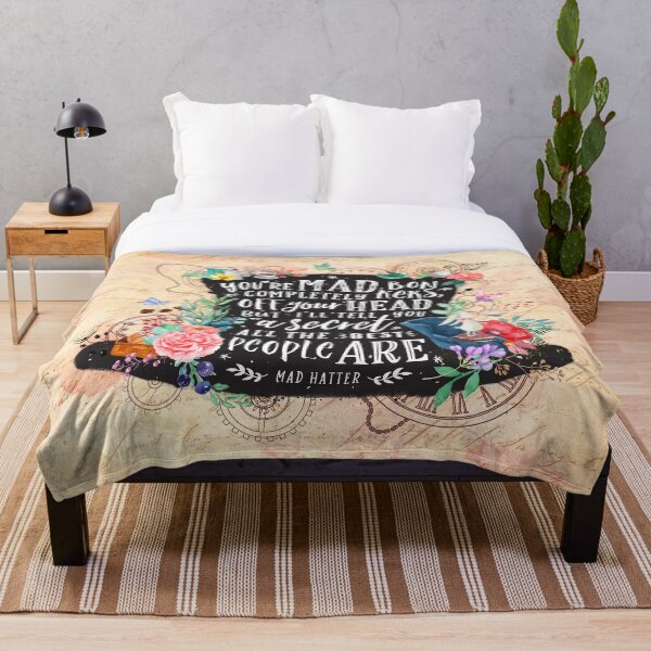 Mad Hatter Throw Blanket
