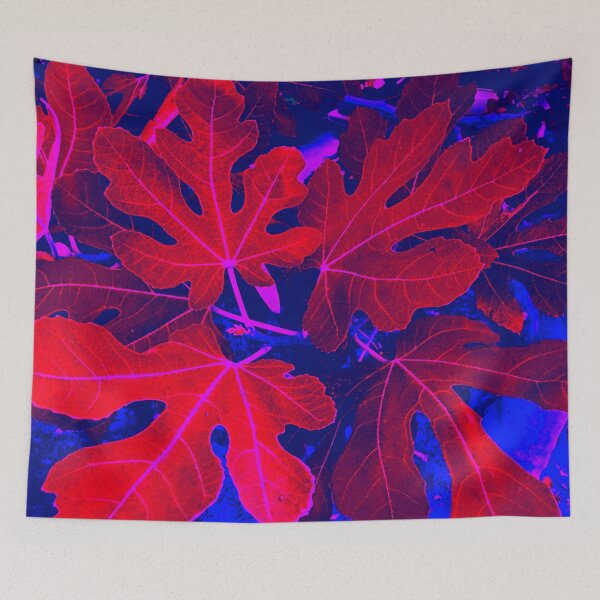 Item preview, Red Blue Pink flying leaves by Iritof designed and sold by iritof.