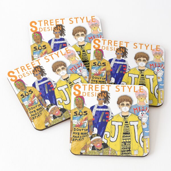 New Supreme Street Style Fashion Design Coasters (Set of 4)