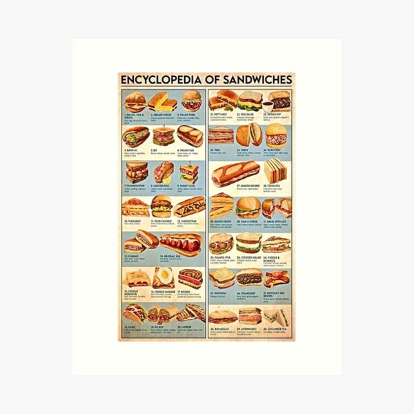 All the Sandwiches! Art Print