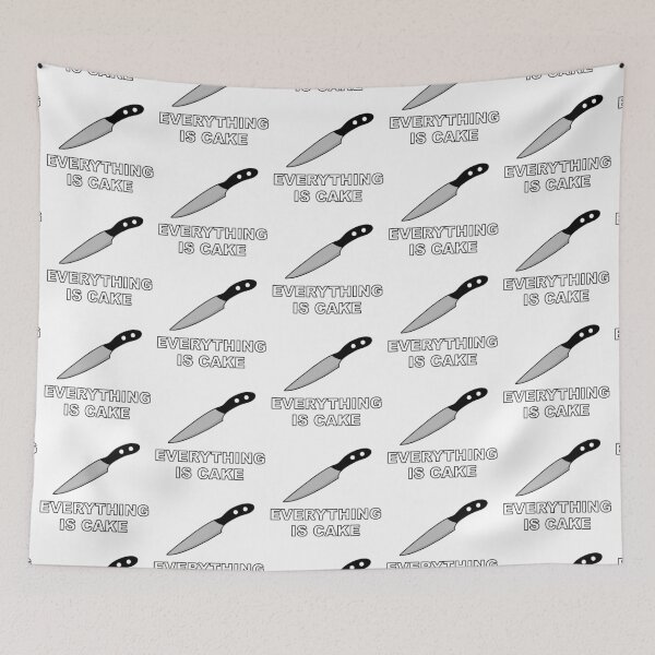 Item preview, Everything is cake meme kitchen knife designed and sold by PeppaThePenguin.