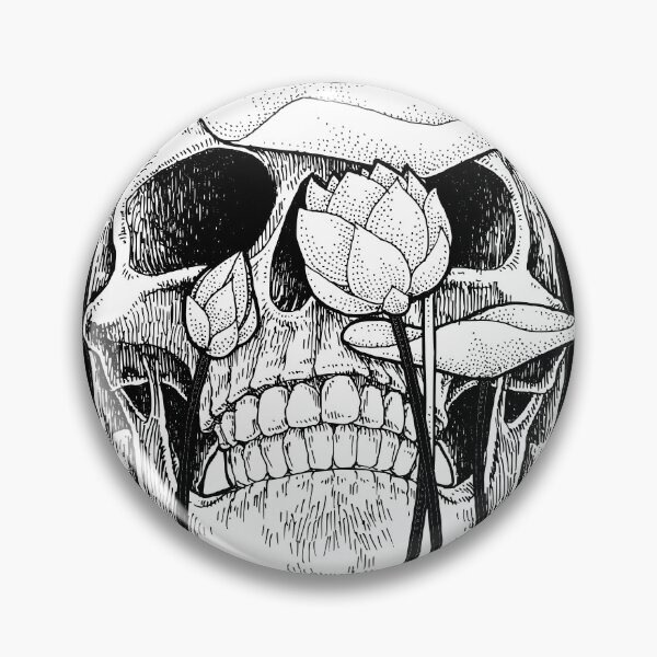 Item preview, Lotus Water Lily Skull - Face designed and sold by eDigi-Arts.