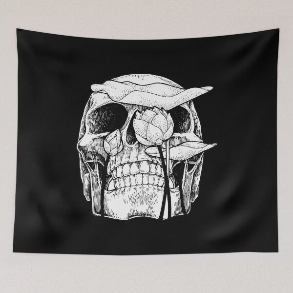 Item preview, Lotus Water Lily Skull - Face designed and sold by eDigi-Arts.