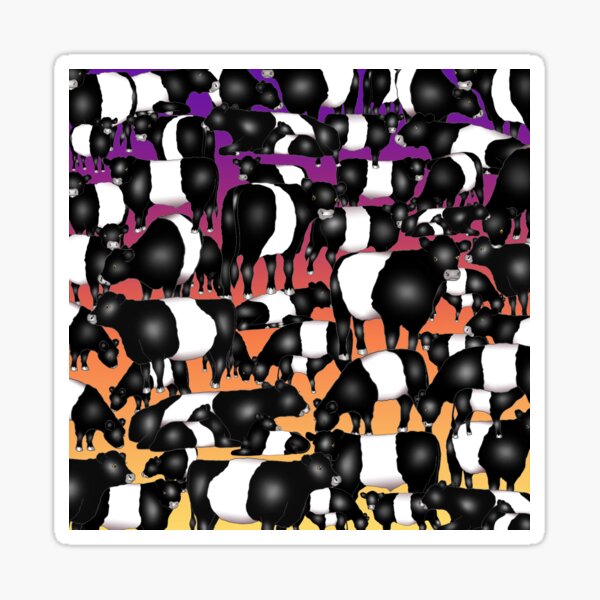 Vista previa del artículo con la obra «BELTIES, BELLOW GALLOWAYS thistleheartprints», diseñado y vendido por Splashyarty.