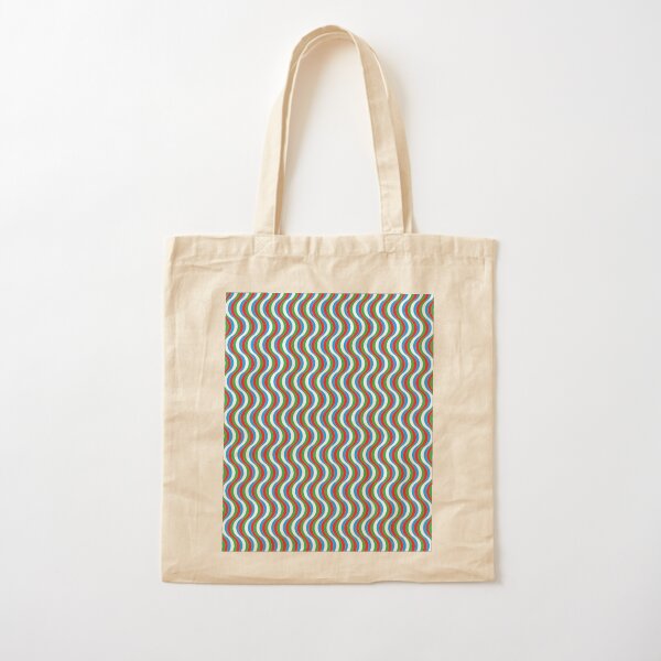 Psychedelic Waves Cotton Tote Bag