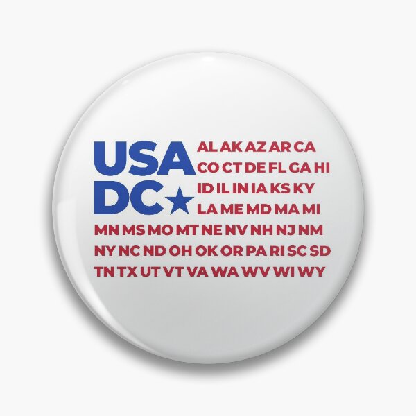 Item preview, American Flag With All 50 States Abbreviations and Washington DC designed and sold by BunnyPrinceDegn.