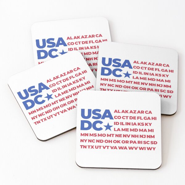 Item preview, American Flag With All 50 States Abbreviations and Washington DC designed and sold by BunnyPrinceDegn.