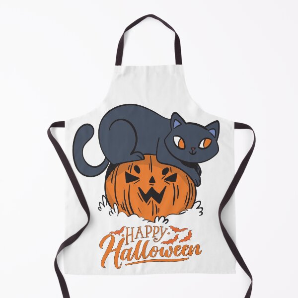 Item preview, cat on a pumpkin Halloween designed and sold by kajornjakkawan.