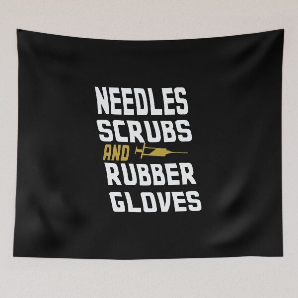 Item preview, Needles Scrubs And Rubber Gloves designed and sold by alikassi.