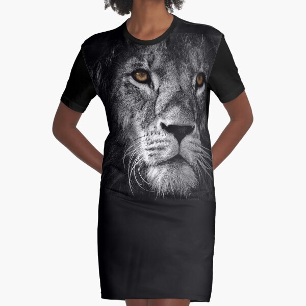 Lion Face Maks Vestido camiseta