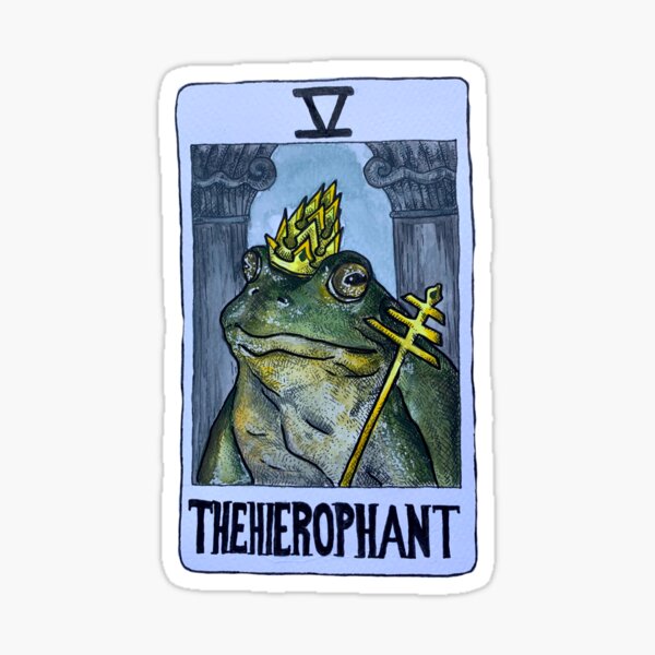 Item preview, The Hierophant Frog Tarot (Colour) designed and sold by alfs-world.