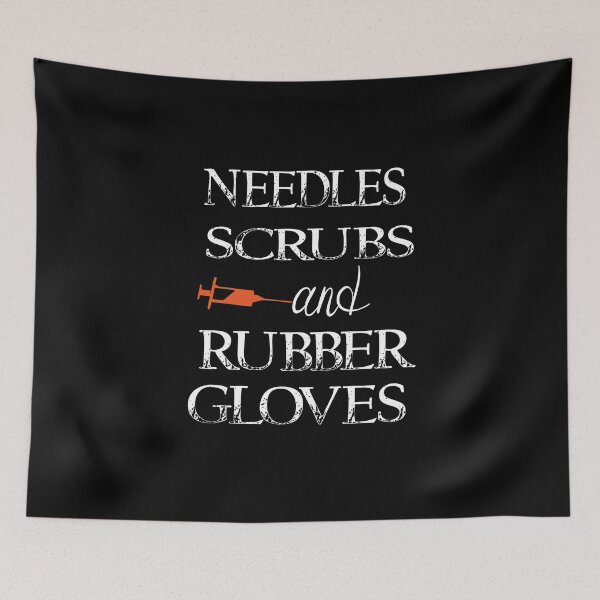 Item preview, Needles Scrubs And Rubber Gloves designed and sold by alikassi.