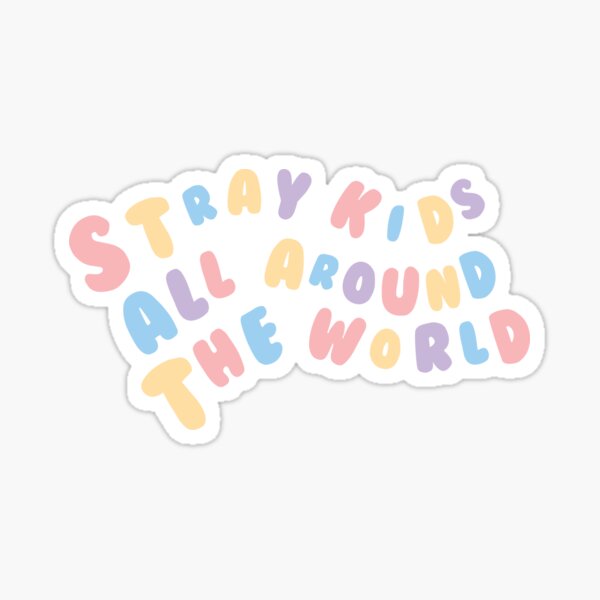 STRAY KIDS - Stay Quote Text PASTEL RAINBOW Sticker for Sale by SugarSaint