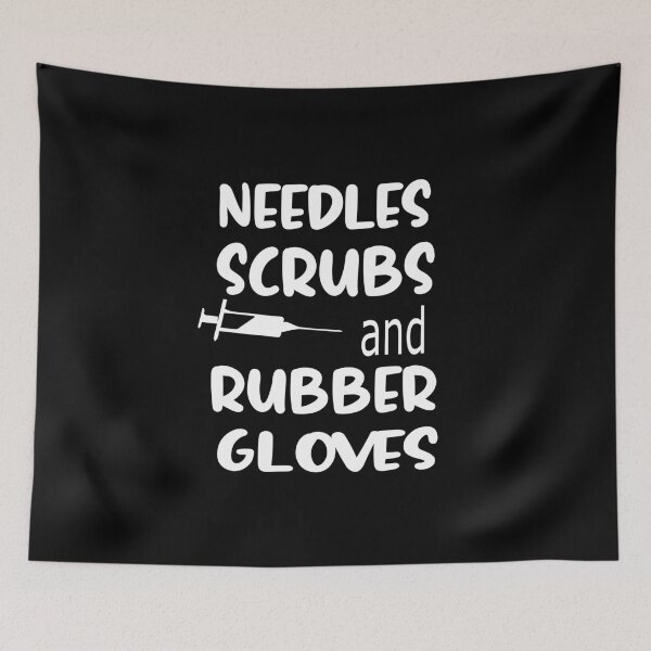 Item preview, Needles Scrubs And Rubber Gloves designed and sold by alikassi.
