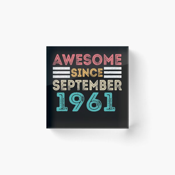 Item preview, Retro Vintage 59th Birthday - Awesome Since September 1961 designed and sold by meedTee.