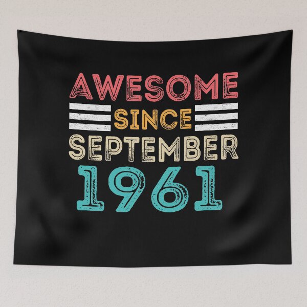 Item preview, Retro Vintage 59th Birthday - Awesome Since September 1961 designed and sold by meedTee.