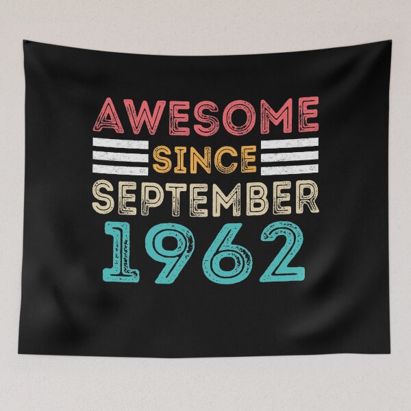Item preview, Retro Vintage 58th Birthday - Awesome Since September 1962 designed and sold by meedTee.