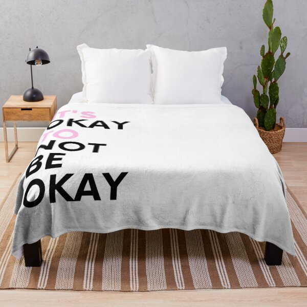 Item preview, It's Okay to Not Be Okay Typography white ver designed and sold by bubblytank.