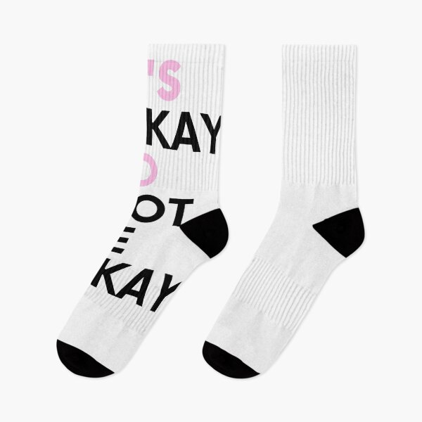Item preview, It's Okay to Not Be Okay Typography white ver designed and sold by bubblytank.