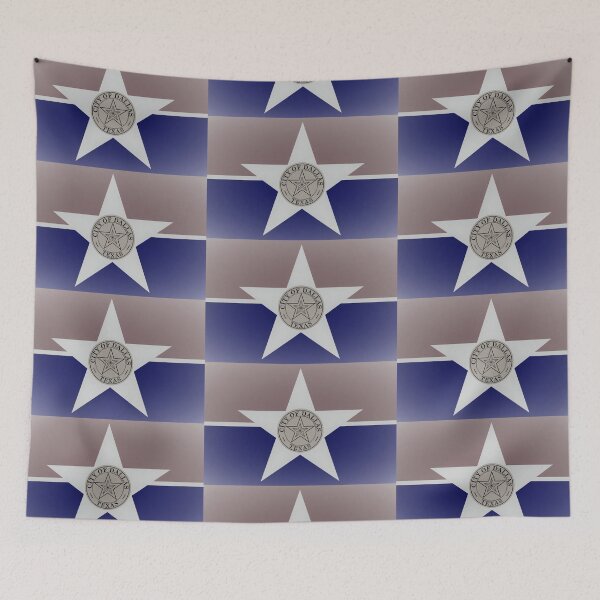 Item preview, Dallas Texas City Flag ( Denim Vignette ) designed and sold by FiveRedBats.