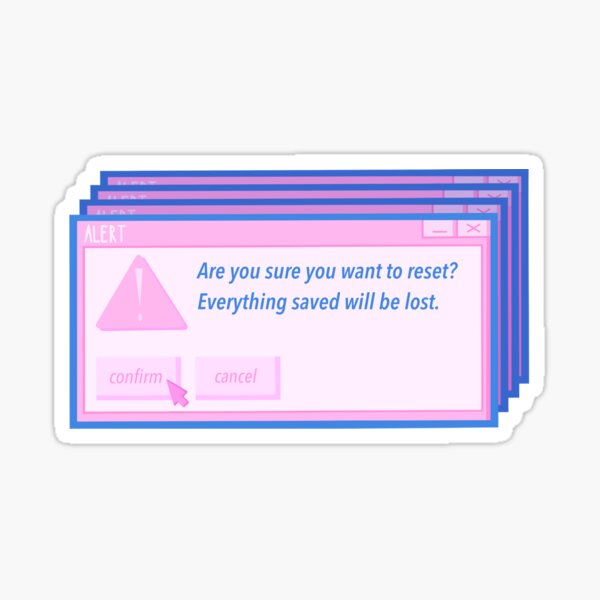 aesthetic pop up windows tab alert sticker by visionrea redbubble redbubble