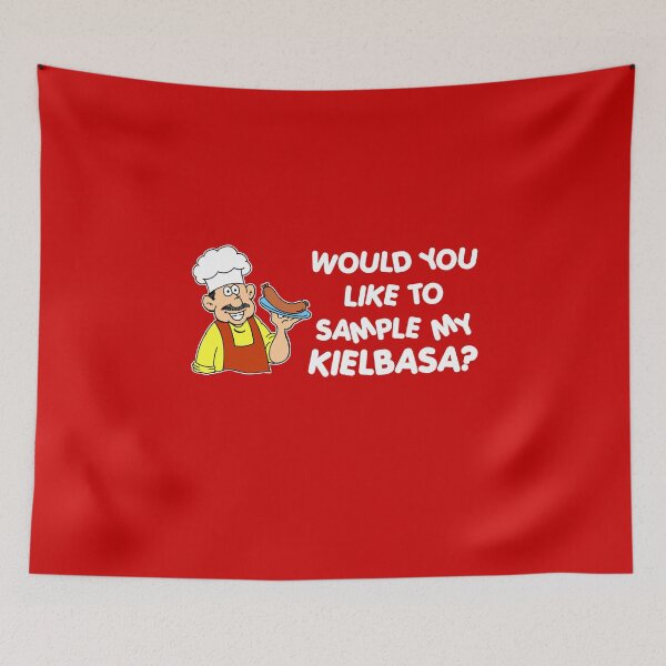 Item preview, Like To Sample My Kielbasa Humor Cartoon designed and sold by jaycartoonist.