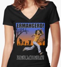Ermahgerd! Zermbers! Women's Fitted V-Neck T-Shirt