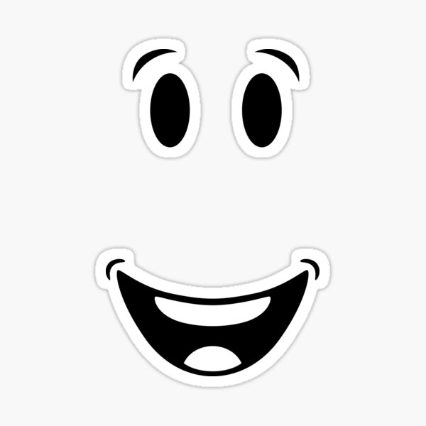 Roblox Smile Stickers Redbubble - happy black roblox face reveal