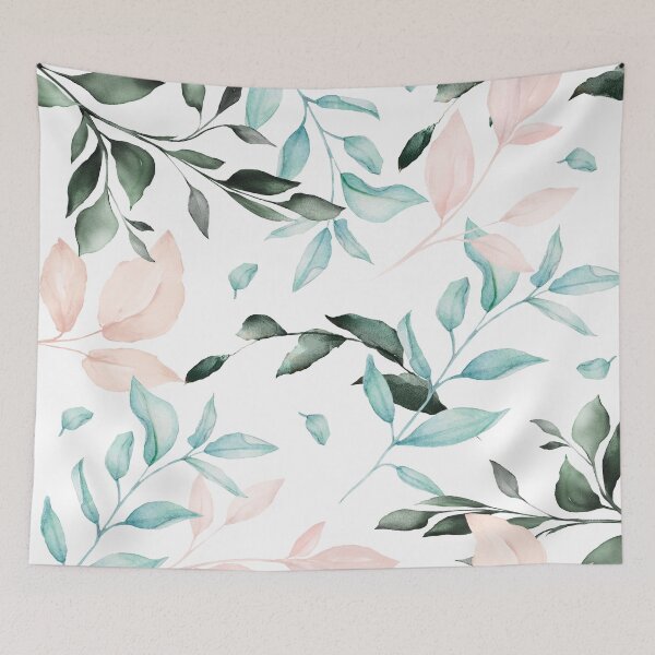Item preview, Romantic Greenery Watercolor Pattern designed and sold by DaisyMarroquin.