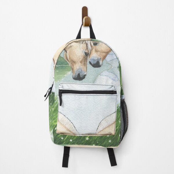 Item preview, Norwegian horses in a fjord landscape designed and sold by hollywutz.