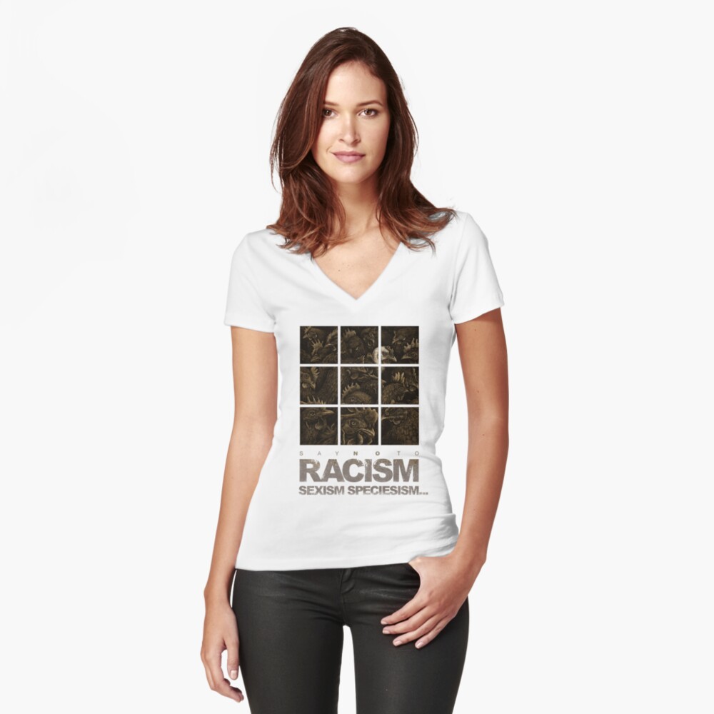 Item preview, Tailliertes T-Shirt mit V-Ausschnitt designed and sold by RolandStraller.