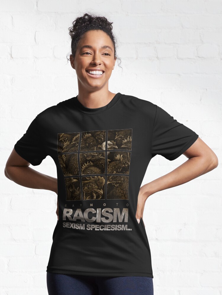Thumbnail 6 von 7, Funktionsshirt, SAY NO TO RACISM, SEXISM, SPECIESISM… – Für die Befreiung von Mensch & Tier - go vegan designt und verkauft von RolandStraller.