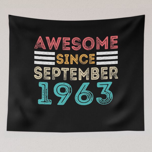 Item preview, Retro Vintage 57th Birthday - Awesome Since September 1963 designed and sold by meedTee.