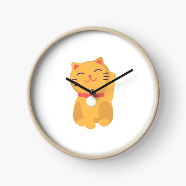 chinese cat clock