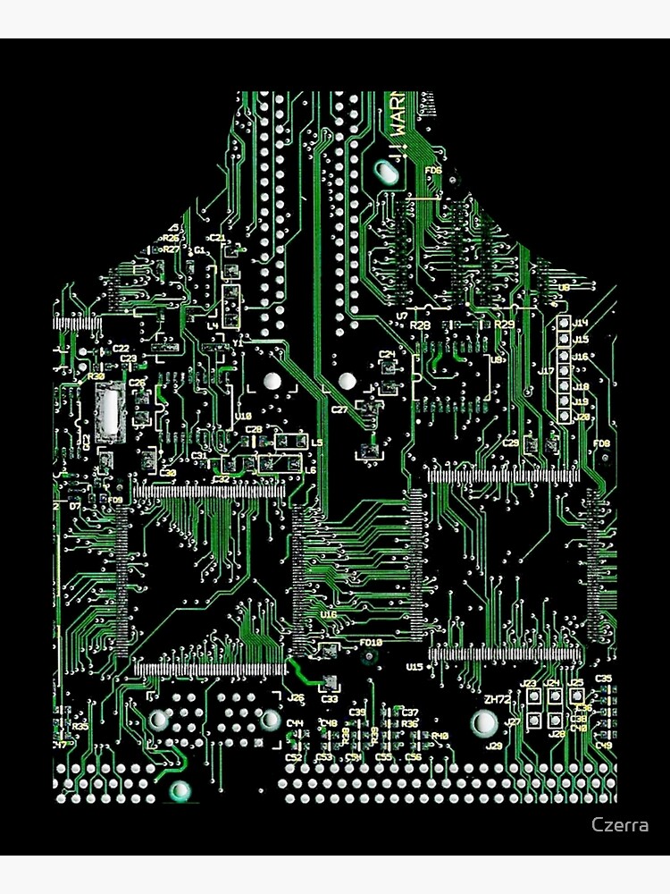 Circuit Board Green by Czerra
