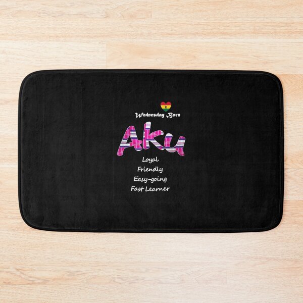 Item preview, Wednesday Born Ghanaian Female Name 'Aku' in pink designed and sold by WhoWeAre.